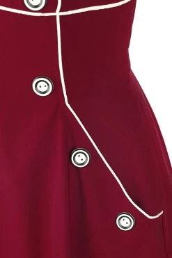 "Eliza Navy Seaside Cross Strap Playsuit" Jumpsuit Red By Voodoo Vixen -Fashion Lady Clothing Shop 483201d2