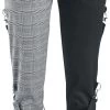 "Houndstooth Check Half And Half Bondage Trousers" Cloth Trousers Black-grey By Jawbreaker
