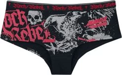 "Black Panty Set With Prints" Panty Set Black By Rock Rebel By EMP 9 "Black Panty Set With Prints" Panty Set Black By Rock Rebel By EMP -Fashion Lady Clothing Shop 485616a3