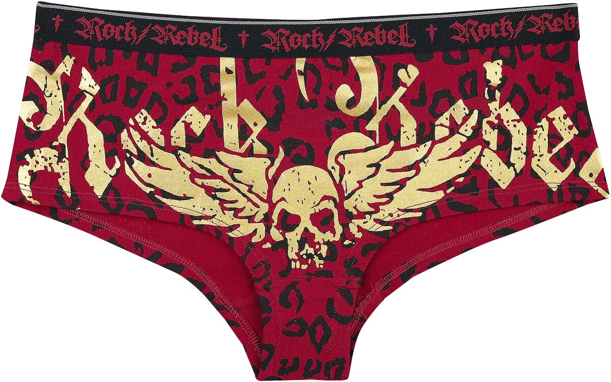 "Black Panty Set With Prints" Panty Set Black By Rock Rebel By EMP 4 "Black Panty Set With Prints" Panty Set Black By Rock Rebel By EMP - Image 4