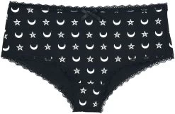 "Black Panty Set In Uni-Colour And With Prints" Panty Set Black By Gothicana By EMP -Fashion Lady Clothing Shop 485916a3