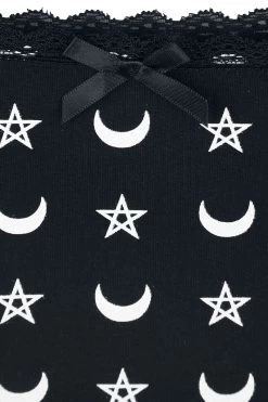 "Black Panty Set In Uni-Colour And With Prints" Panty Set Black By Gothicana By EMP -Fashion Lady Clothing Shop 485916d