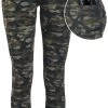 "Olive-Coloured Camo Leggings With Side Pockets" Leggings Olive By Rock Rebel By EMP