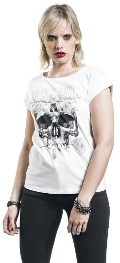 "EMP Signature Collection" T-Shirt White By Guns N' Roses -Fashion Lady Clothing Shop 488014wa