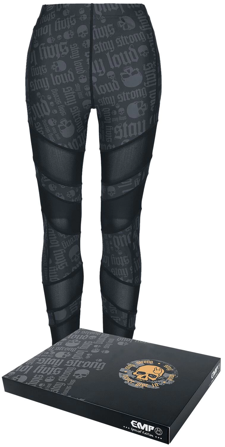 "Sport Leggings With All-Over Print" Leggings Black By EMP Special Collection 1 "Sport Leggings With All-Over Print" Leggings Black By EMP Special Collection