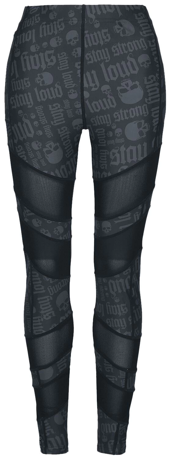"Sport Leggings With All-Over Print" Leggings Black By EMP Special Collection 2 "Sport Leggings With All-Over Print" Leggings Black By EMP Special Collection - Image 2