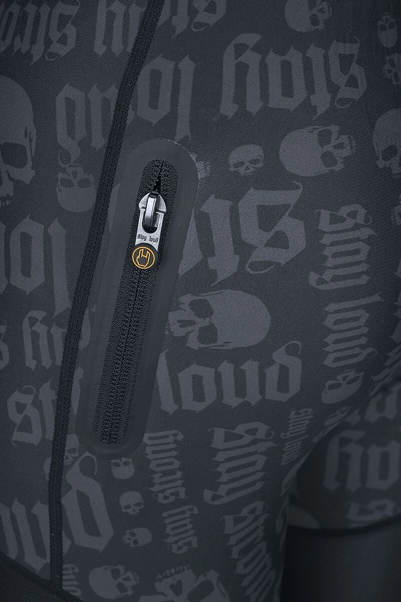 "Sport Leggings With All-Over Print" Leggings Black By EMP Special Collection 4 "Sport Leggings With All-Over Print" Leggings Black By EMP Special Collection - Image 4