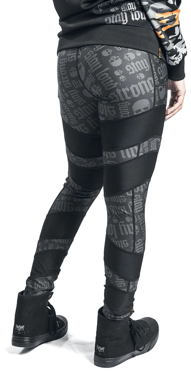 "Sport Leggings With All-Over Print" Leggings Black By EMP Special Collection 8 "Sport Leggings With All-Over Print" Leggings Black By EMP Special Collection - Image 8