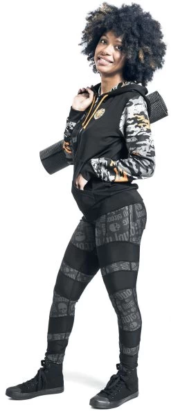 "Sport Leggings With All-Over Print" Leggings Black By EMP Special Collection 17 "Sport Leggings With All-Over Print" Leggings Black By EMP Special Collection -Fashion Lady Clothing Shop 489184wc