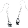 "Deadskull Earrings" Earring Silver-coloured By Alchemy Gothic