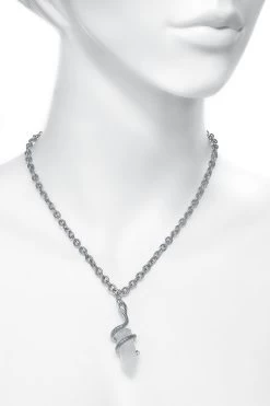 "Serpentine Stone" Necklace Silver-coloured By Gothicana By EMP -Fashion Lady Clothing Shop 489644c