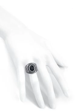 "Stone Collection" Ring Silver-coloured By Black Premium By EMP -Fashion Lady Clothing Shop 489673c
