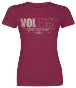"Distressed Logo" T-Shirt Red By Volbeat