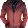 "EMP Signature Collection" Leather Jacket Red-black By Slipknot
