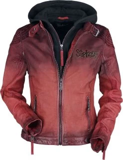 "EMP Signature Collection" Leather Jacket Red-black By Slipknot