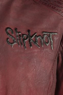 "EMP Signature Collection" Leather Jacket Red-black By Slipknot -Fashion Lady Clothing Shop 492489d