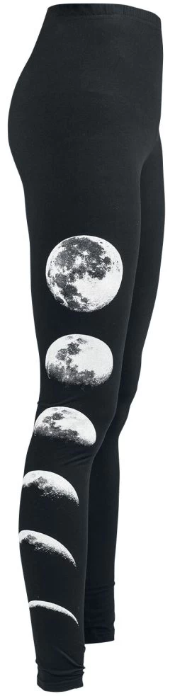 "Leggings With Moon" Leggings Black By Gothicana By EMP