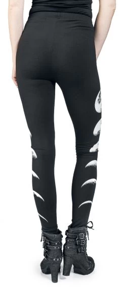 "Leggings With Moon" Leggings Black By Gothicana By EMP -Fashion Lady Clothing Shop 493368wb