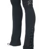"Leg Warmers With Lacing And Buckles" Knee Socks Black By Gothicana By EMP
