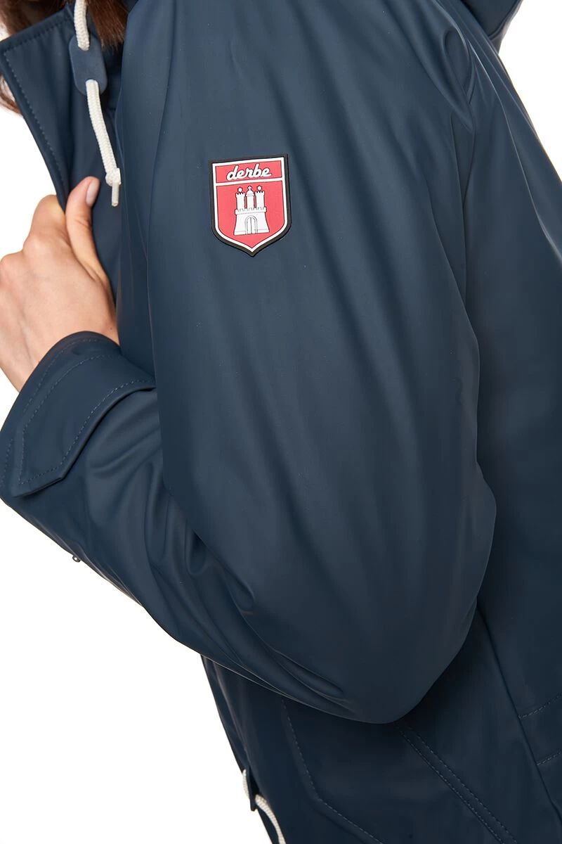 "Friese Tidaholm" Winter Coat Navy-white By Derbe Hamburg 6 "Friese Tidaholm" Winter Coat Navy-white By Derbe Hamburg - Image 6