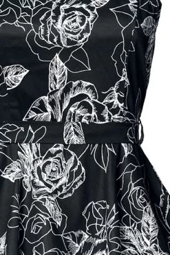 "Swing Floral Dress" Medium-length Dress Black-white By Belsira 8 "Swing Floral Dress" Medium-length Dress Black-white By Belsira -Fashion Lady Clothing Shop 495485d