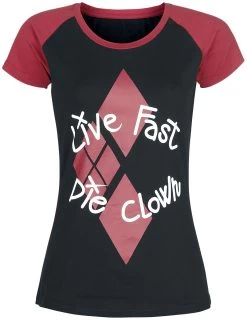 "2 - Live Fast Die Clown" Pyjama Red-black By Suicide Squad -Fashion Lady Clothing Shop 495735c