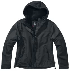 "Ladies' Windbreaker Front Zip" Windbreaker Black By Brandit