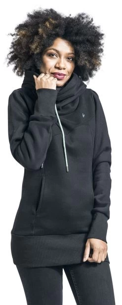 "Adele" Hooded Sweater Black By Forplay -Fashion Lady Clothing Shop 497380wa