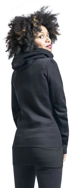 "Adele" Hooded Sweater Black By Forplay -Fashion Lady Clothing Shop 497380wb