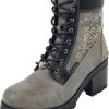 "Hufflepuff" Laced Boots Grey-brown By Harry Potter