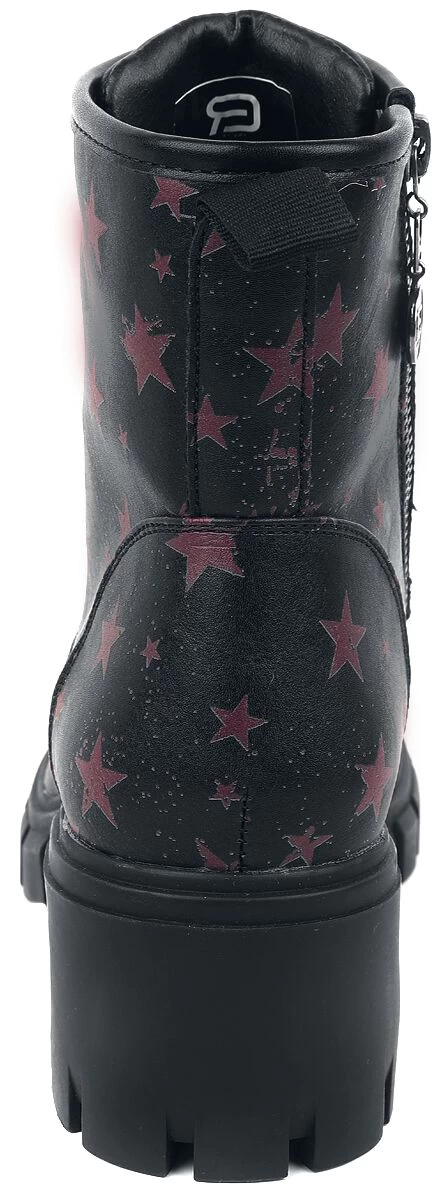 "Black Boots With Star Pattern" Boot Black By RED By EMP 2 "Black Boots With Star Pattern" Boot Black By RED By EMP - Image 2