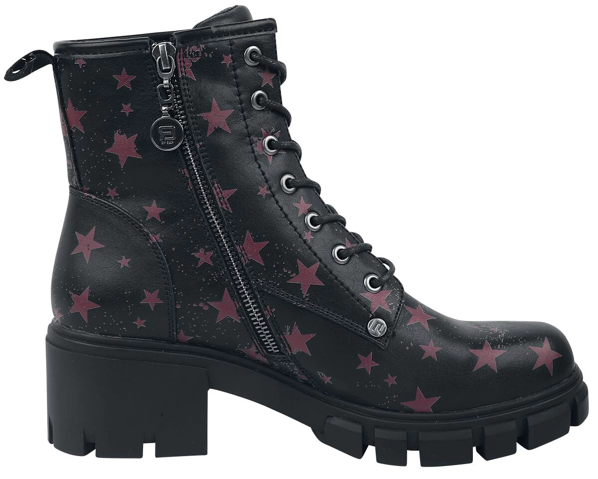 "Black Boots With Star Pattern" Boot Black By RED By EMP 3 "Black Boots With Star Pattern" Boot Black By RED By EMP - Image 3