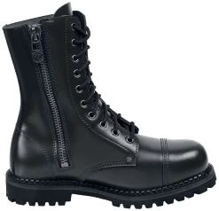 "Steel-Capped Lace-Up Boots" Boot Black By Black Premium By EMP -Fashion Lady Clothing Shop 502988a3