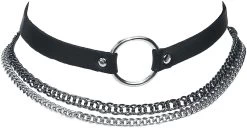 "Circle Chain" Choker Black By Black Premium By EMP