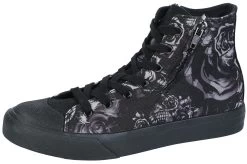 "Sneakers With Floral Print" Sneakers High Black By Black Premium By EMP