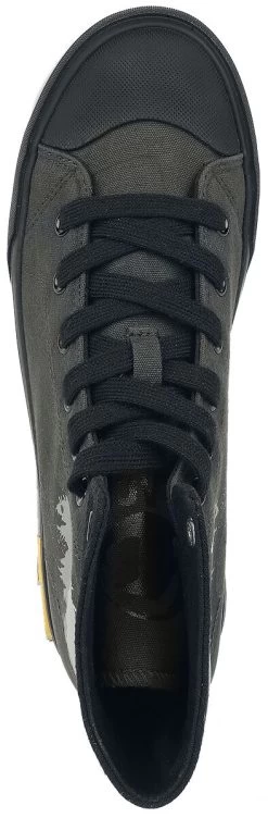 "Sneakers With Forest And Wolf Print" Sneakers High Dark Grey By Black Premium By EMP 12 "Sneakers With Forest And Wolf Print" Sneakers High Dark Grey By Black Premium By EMP -Fashion Lady Clothing Shop 504479a5