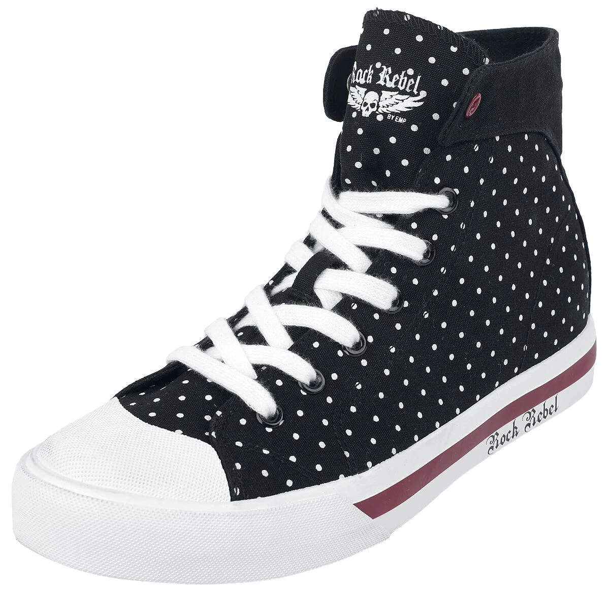 "Dotted Sneakers" Sneakers High Black By Rock Rebel By EMP 1 "Dotted Sneakers" Sneakers High Black By Rock Rebel By EMP