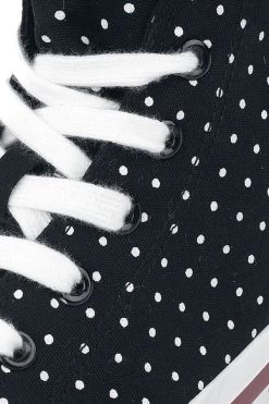 "Dotted Sneakers" Sneakers High Black By Rock Rebel By EMP 12 "Dotted Sneakers" Sneakers High Black By Rock Rebel By EMP -Fashion Lady Clothing Shop 504661d