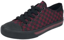 "Sneakers With Chessboard Pattern" Sneakers Black-red By RED By EMP