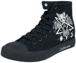 "Sneakers With Pentagrams And Occult Symbols" Sneakers High Black By Gothicana By EMP