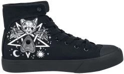 "Sneakers With Pentagrams And Occult Symbols" Sneakers High Black By Gothicana By EMP -Fashion Lady Clothing Shop 504897a3