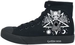 "Sneakers With Pentagrams And Occult Symbols" Sneakers High Black By Gothicana By EMP -Fashion Lady Clothing Shop 504897a4