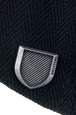 "Brood Snap Cap" Beanie Black By Brixton -Fashion Lady Clothing Shop 506428d