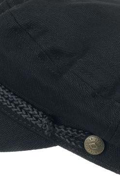 "Fiddler Cap" Beanie Black By Brixton -Fashion Lady Clothing Shop 506439d