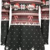 "Grumpy Xmas" Medium-length Dress Black-red-white By Grumpy Cat