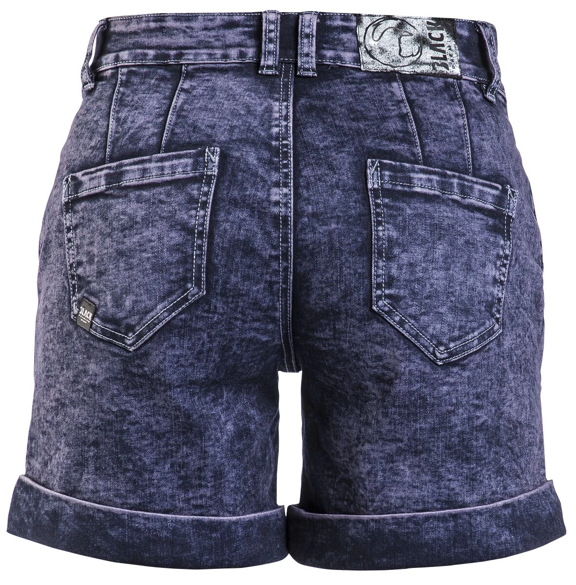 "Denim Shorts With Purple Wash" Shorts Aubergine By Black Premium By EMP 2 "Denim Shorts With Purple Wash" Shorts Aubergine By Black Premium By EMP - Image 2