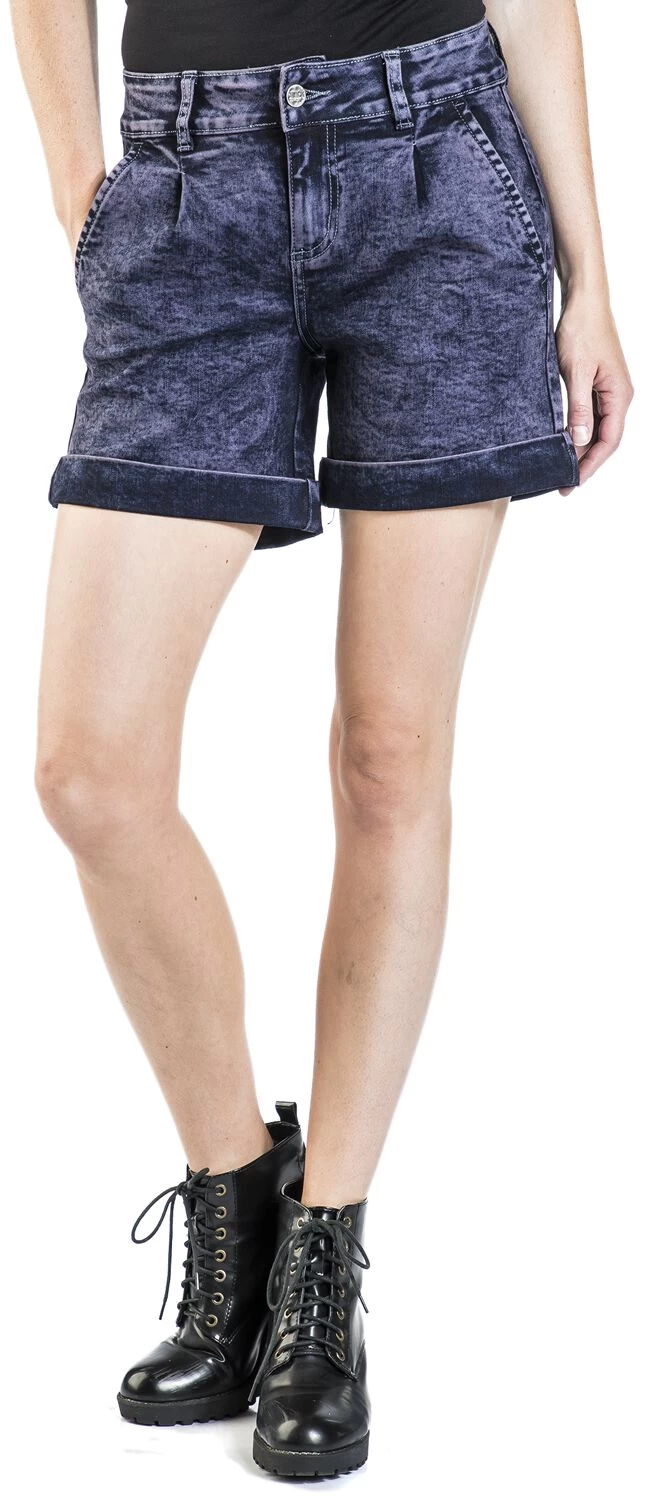 "Denim Shorts With Purple Wash" Shorts Aubergine By Black Premium By EMP 4 "Denim Shorts With Purple Wash" Shorts Aubergine By Black Premium By EMP - Image 4