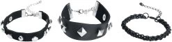 "Studs" Bracelet Set Black-silver By Rock Rebel By EMP