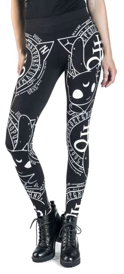 "Cat Craft Leggings" Leggings Black-white By Heartless -Fashion Lady Clothing Shop 509760wa