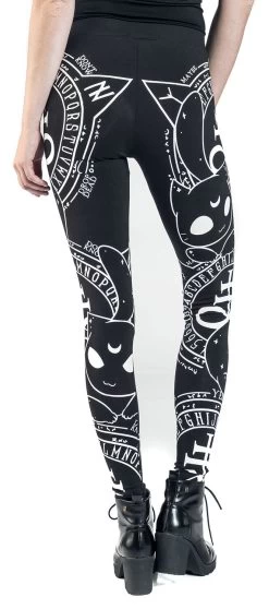 "Cat Craft Leggings" Leggings Black-white By Heartless -Fashion Lady Clothing Shop 509760wb